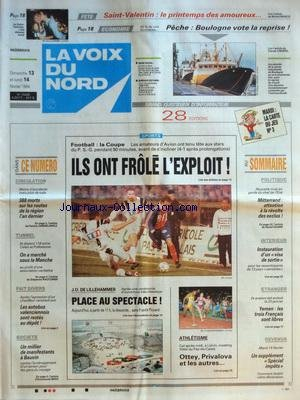 voix du nord (la) [no 15440] du 13/02/1994 - tunnel - on a marche sous la manche - un milliers de ma