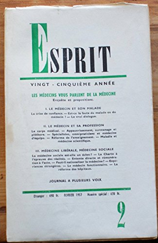 esprit n, 2 de février 1957 - vingt-cinquième année
