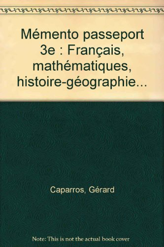Mémento passeport 3e