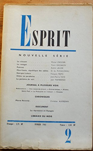 esprit n, 2 de février 1961